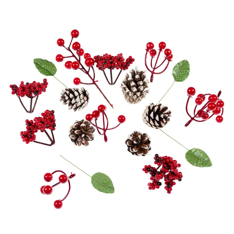 Set Conuri Decorative Multicolor Plastic și Lemn pentru Aranjamente Festive