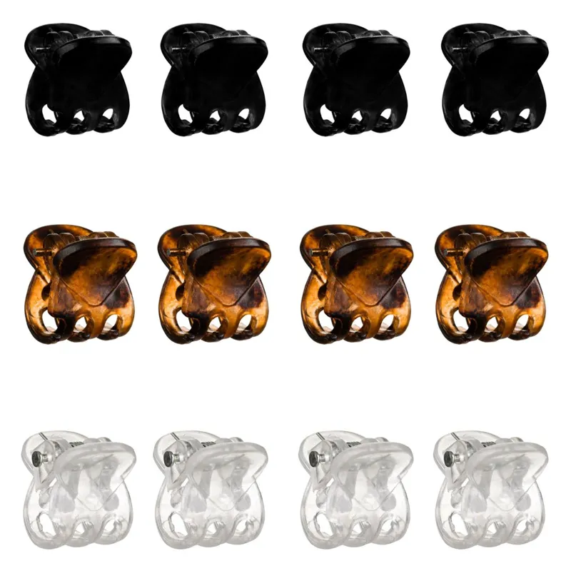 Set Clame de Par pentru Femei - Negru, Maro, Transparent