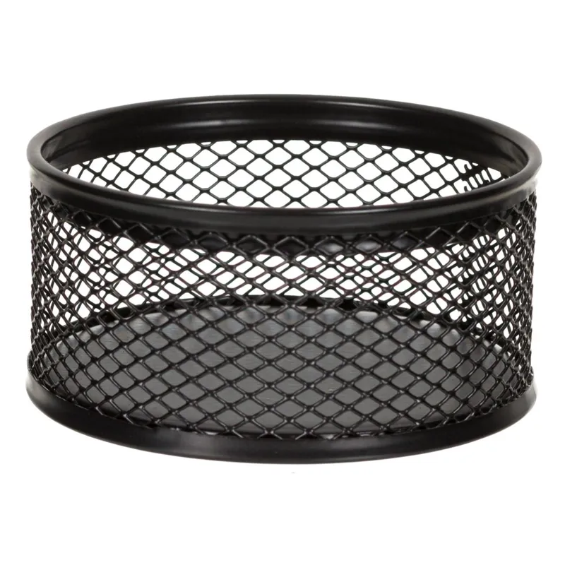 Suport Organizator Rotund din Sarma Neagra pentru Birou, 8x4 cm