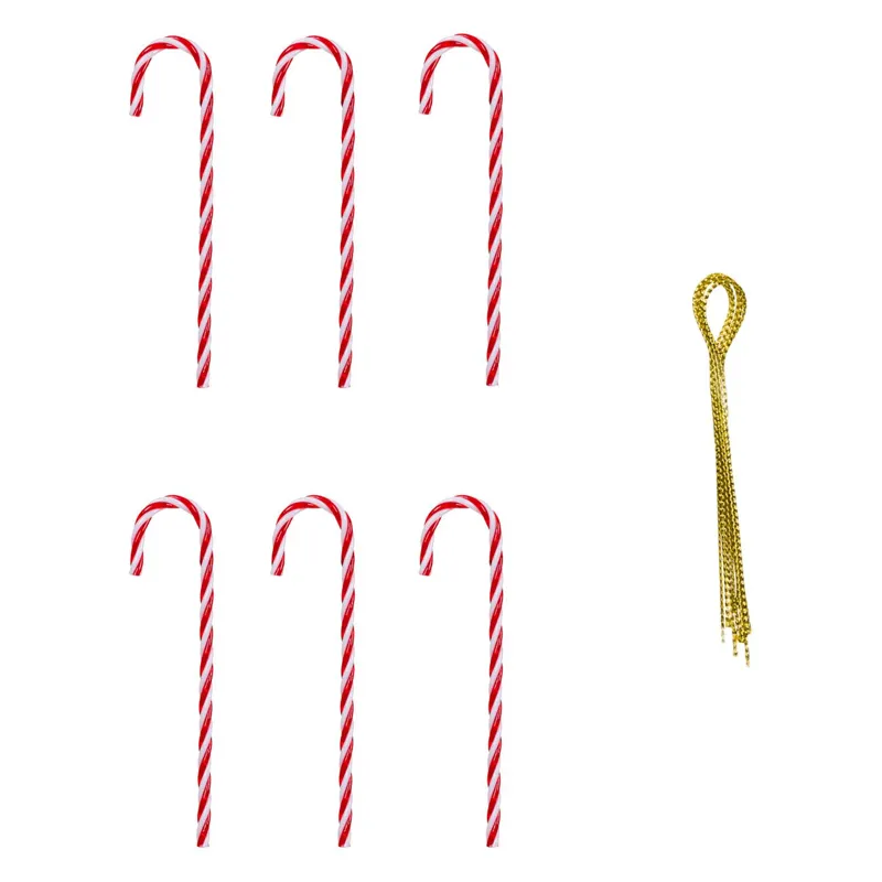 Bastonase de Crăciun Roșii și Albe – Set de Ornamente pentru Brad
