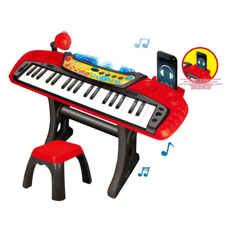 Orga Electronică pentru Copii cu Taburet și Microfon - Instrument de Muzică