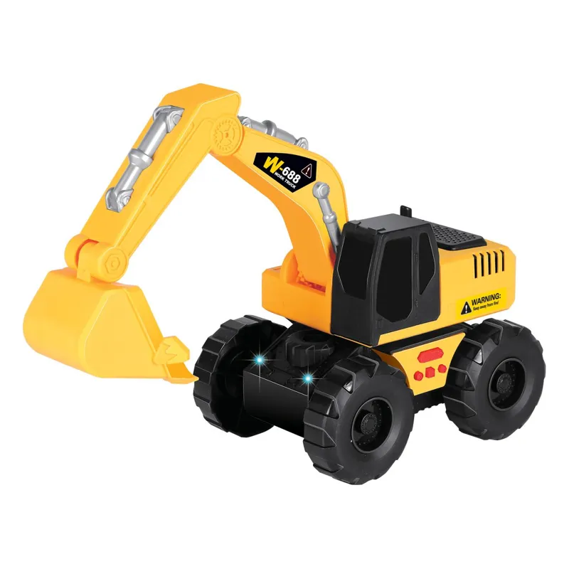 Excavator de Jucărie cu Sunet și Lumini, Galben