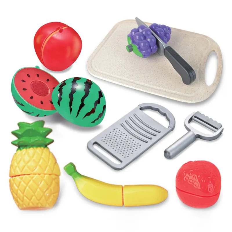 Set Fructe Artificiale din Plastic cu Tocator si Accesorii