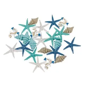 Set 24 Autocolante Decorative cu Forme Marine, Multicolore, 4.5 cm