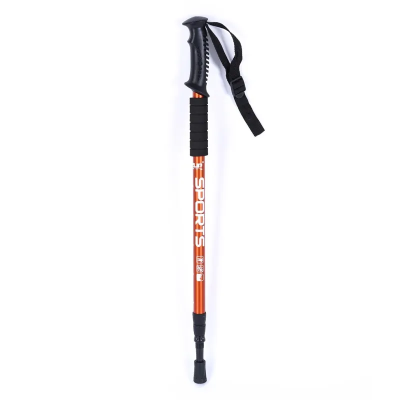 Bat de drumeție din aluminiu, ajustabil, 135 cm, portocaliu