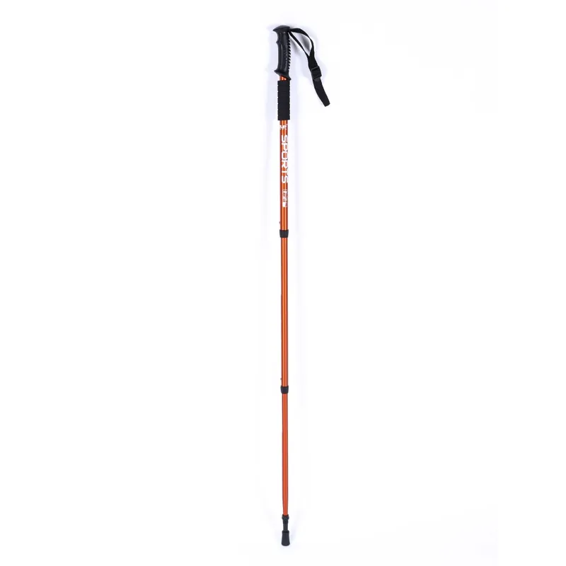 Bat de drumeție din aluminiu, ajustabil, 135 cm, portocaliu – poza 3