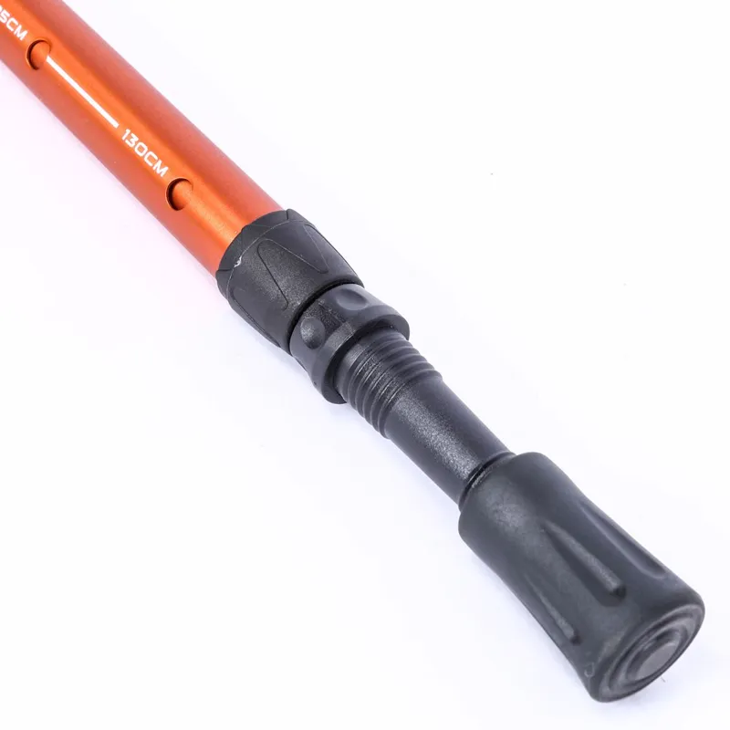 Bat de drumeție din aluminiu, ajustabil, 135 cm, portocaliu – poza 4