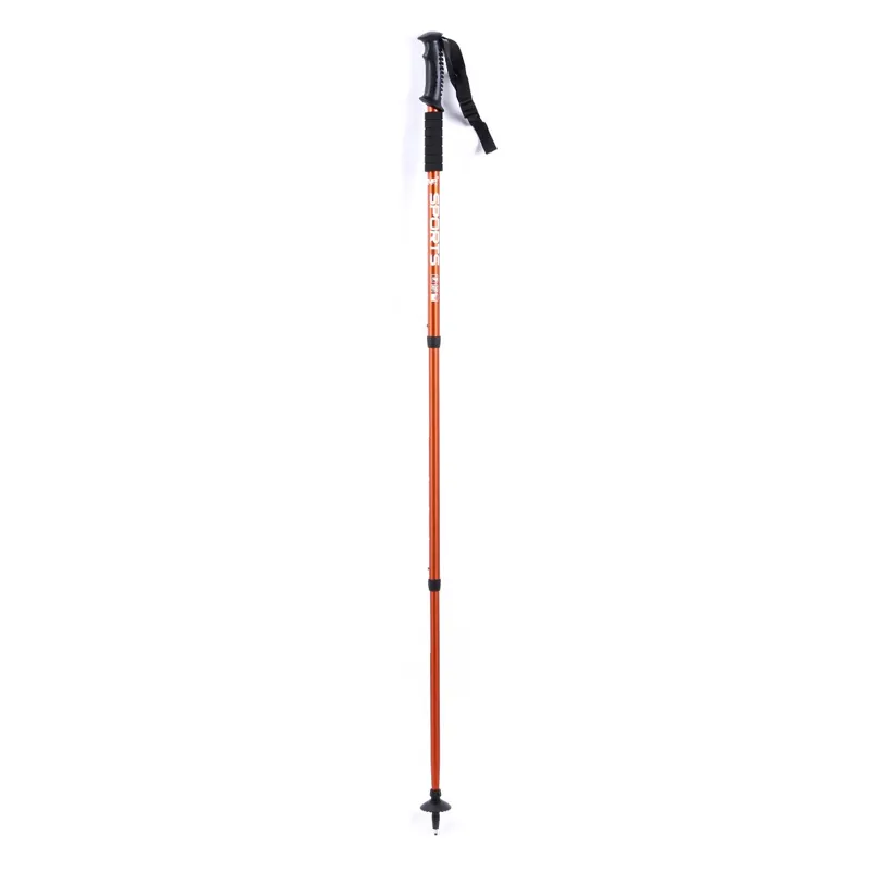 Bat de drumeție din aluminiu, ajustabil, 135 cm, portocaliu – poza 6