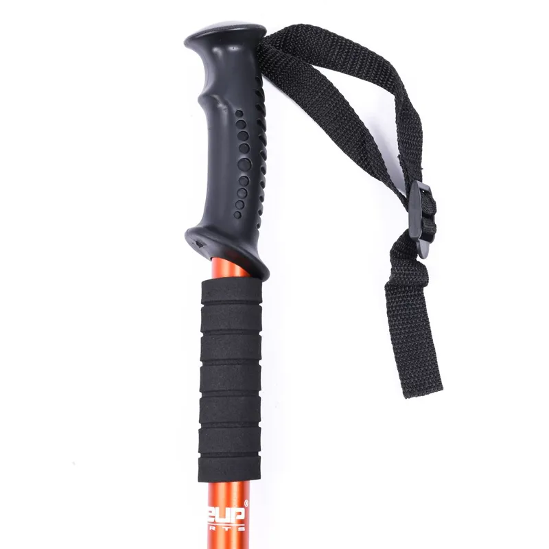 Bat de drumeție din aluminiu, ajustabil, 135 cm, portocaliu – poza 8