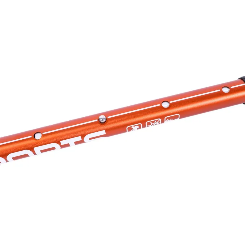 Bat de drumeție din aluminiu, ajustabil, 135 cm, portocaliu – poza 10