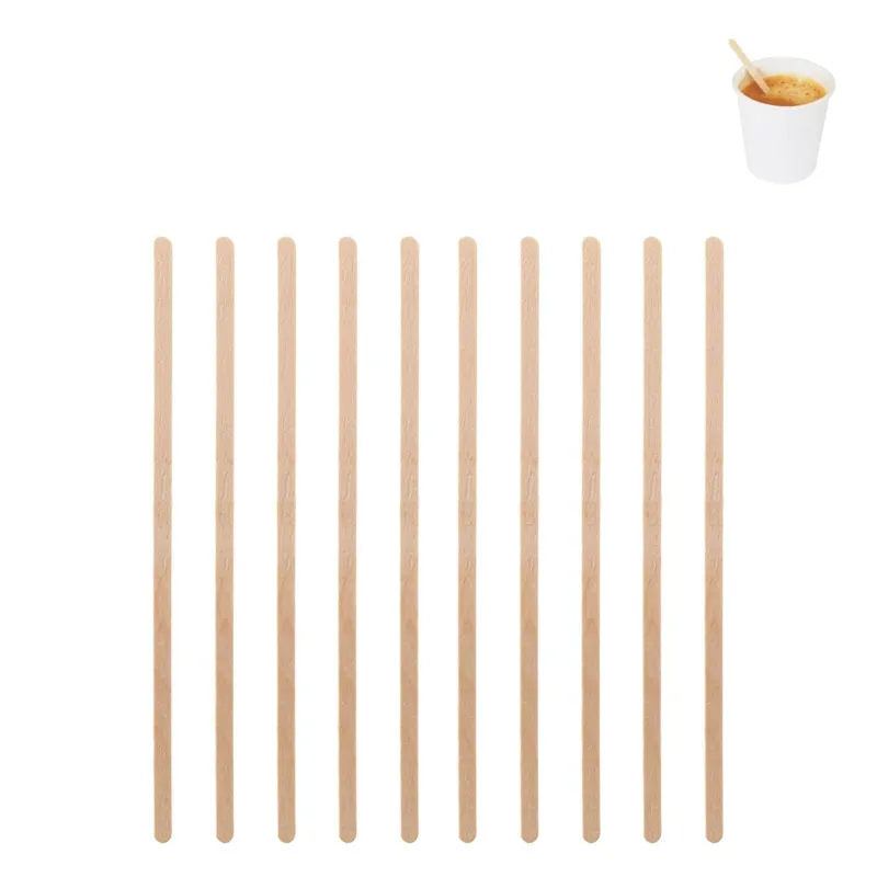 Bete agitatoare din lemn pentru cafea, 50 buc, ecologice