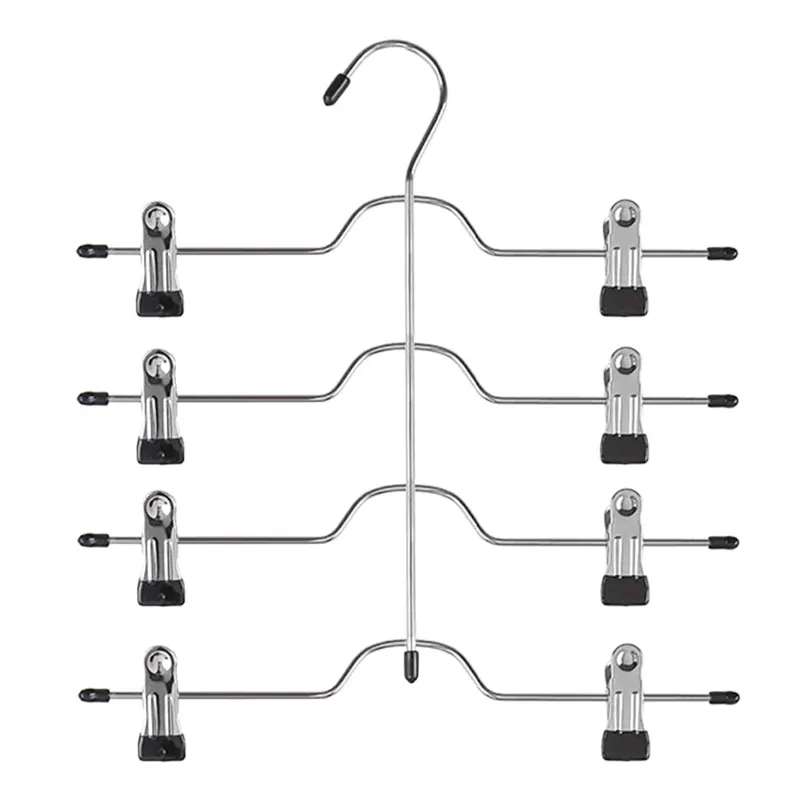 Umeraș Metalic cu Clips, 4 Spații, 32.5x38cm