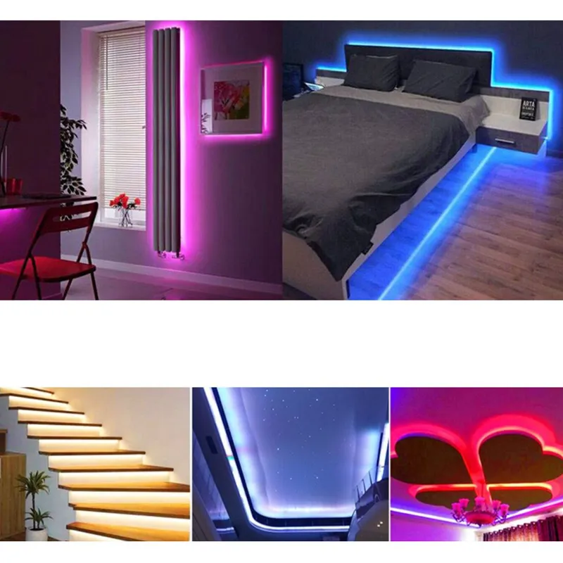 Banda LED autocolanta RGB+W, 3m, cu telecomanda