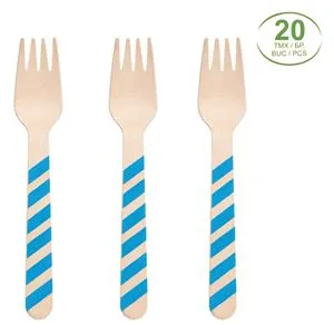Furculite din lemn pentru petreceri - Set de 20 buc