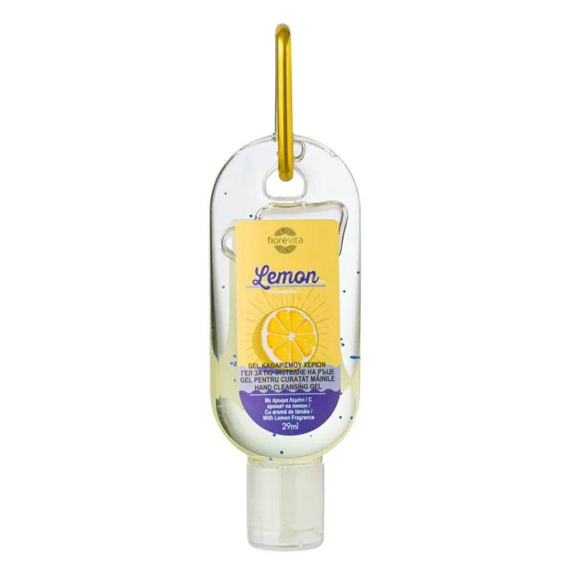 Gel de curățare mâini cu aromă de lămâie, 29 ml, cu cârlig metalic – poza 3