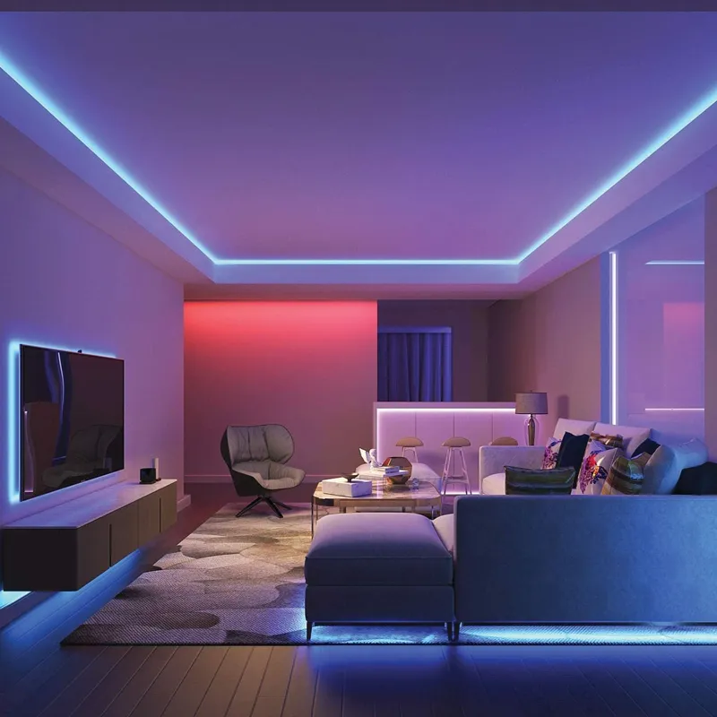 Bandă LED RGB cu telecomandă, USB, 2 buc x 50 cm, Dimmable – poza 4