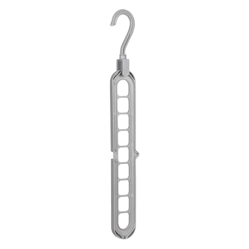 Organizator pentru umerase, Plastic, Gri, 9 poziții, 33x17 cm