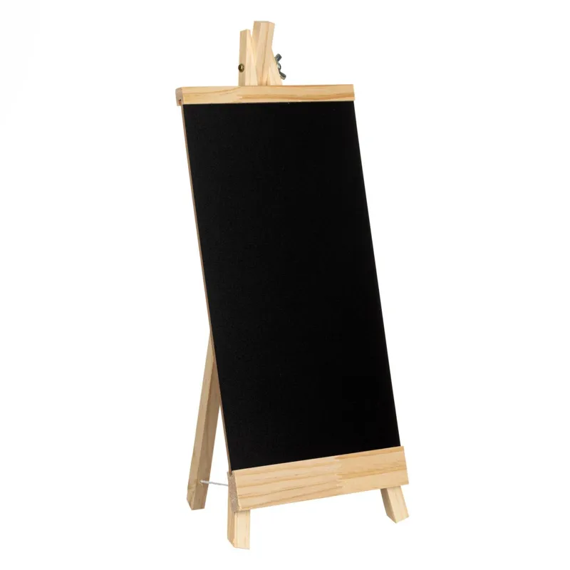 Tabla neagra decorativa cu sevalet din lemn 18x40 cm