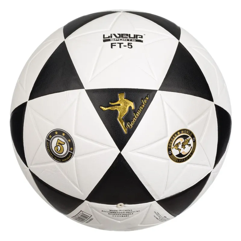 Minge de fotbal, marimea 5, alb-negru