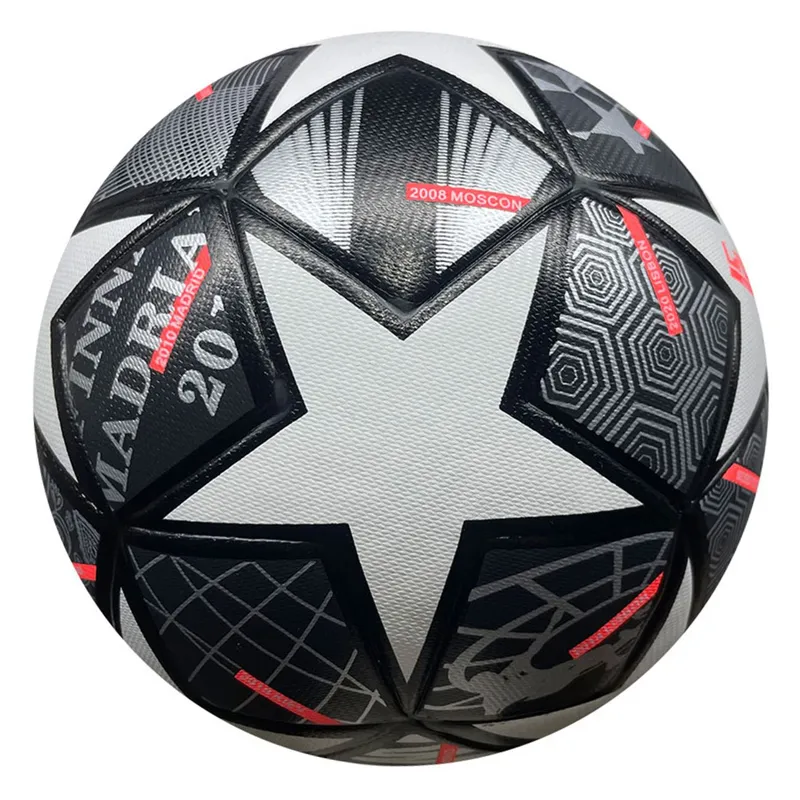 Minge de Fotbal Neagră și Aurie cu Stele, Mărimea 5