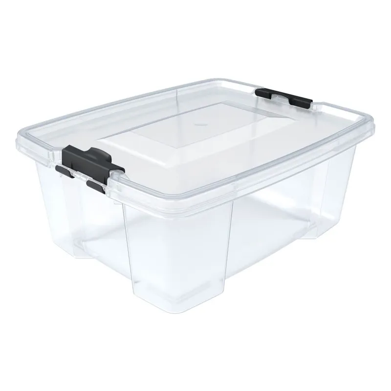 Cutie de Depozitare din Plastic Transparent cu Capac, 20L