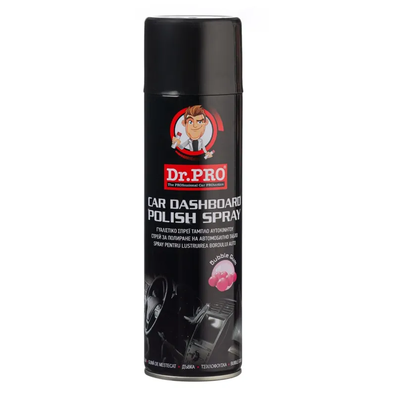 Spray pentru lustruirea bordului auto cu aroma gume de mestecat