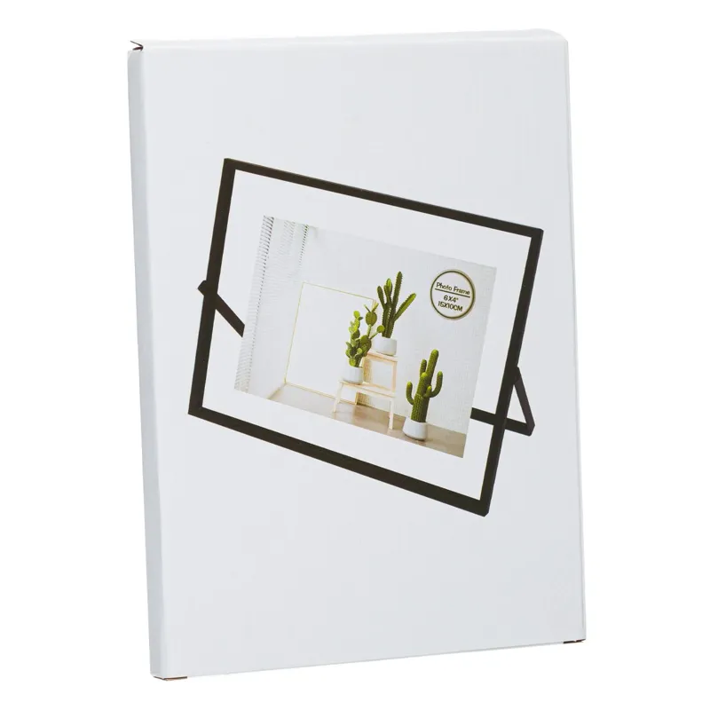 Ramă foto decorativă metalică transparentă, orizontală, 15x20 cm – poza 3