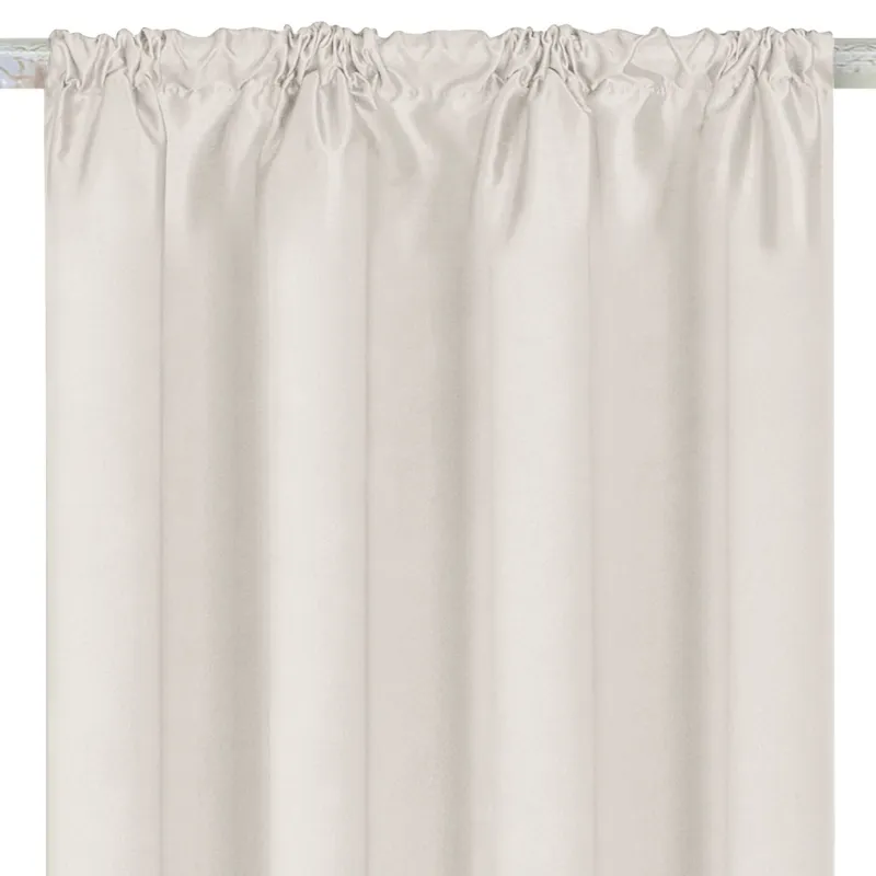 Draperie decorativă ecru cu bandă - dimensiune 140x260 cm