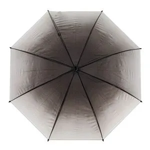 Umbrelă de Ploaie Baston Automată Semitransparentă Gri Degrade 82cm