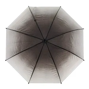 Umbrelă de Ploaie Baston Automată Semitransparentă Gri Degrade 82cm – poza 2