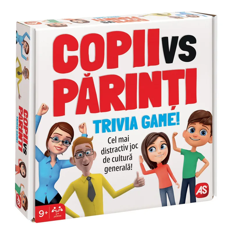 Joc de Societate Copii vs Parinti, Trivia, Multicolor, 9+ Ani