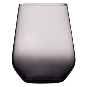 Pahar din sticlă neagră mat cu efect smoke, 435 ml