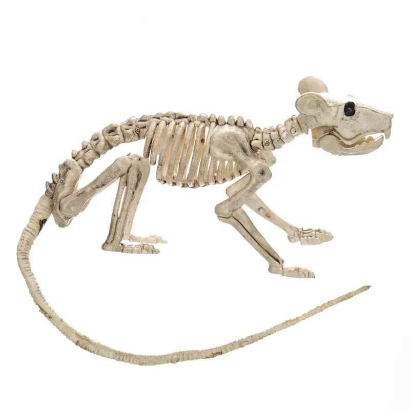 Schelet decorativ de șoarece, 20 cm, bej