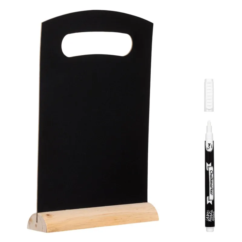 Tabla neagră decorativă cu cariocă cretă, 21x33,5 cm, față-verso