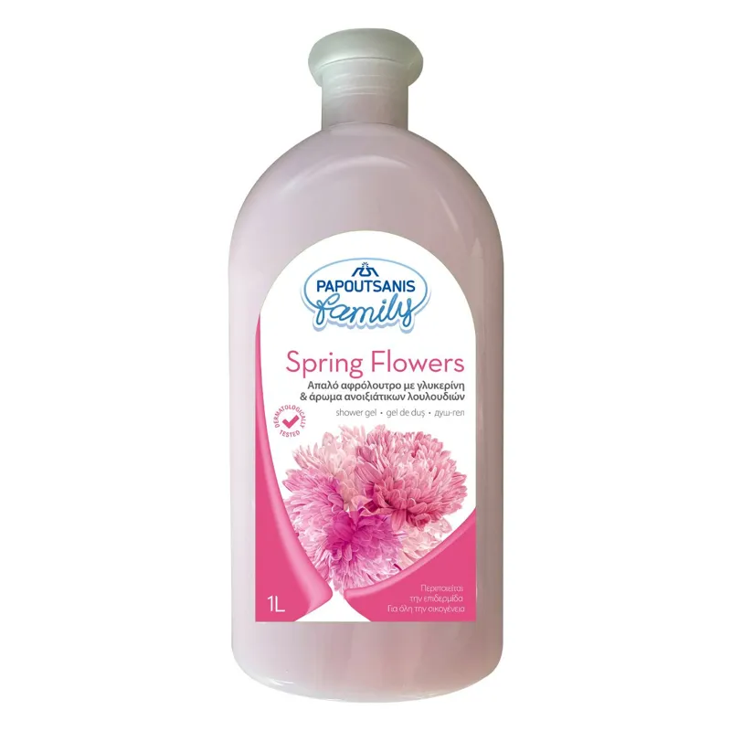 Gel de dus cu parfum de flori de primavara, 1L