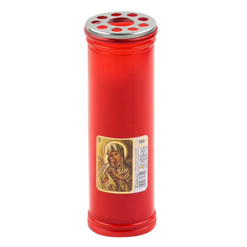 Lumanare decorativă Maica Domnului cu capac argintiu