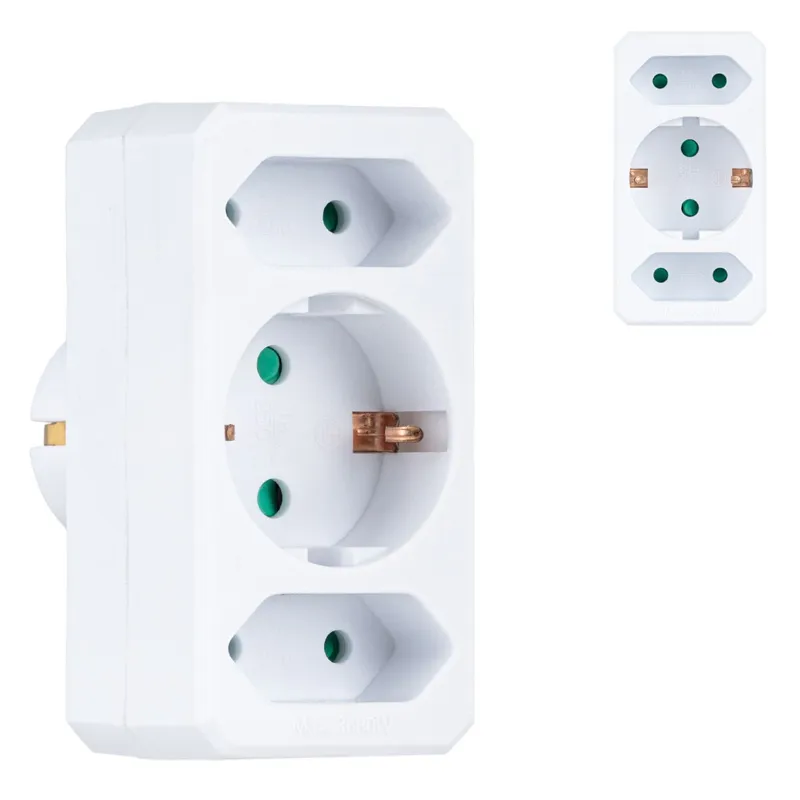 Adaptor electric triplu cu 3 prize siguranță pentru copii