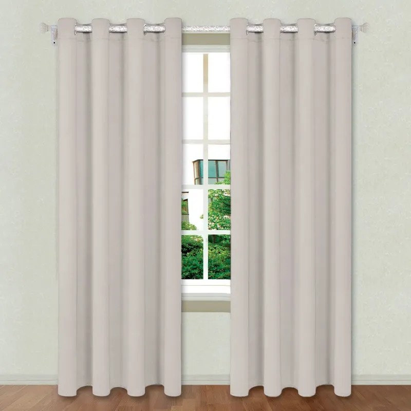 Draperie Decorativa Gri cu Inele 140x260cm – poza 3