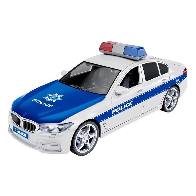 Masina de Politie cu Sunet si Lumini, Scara 1:16, Alba