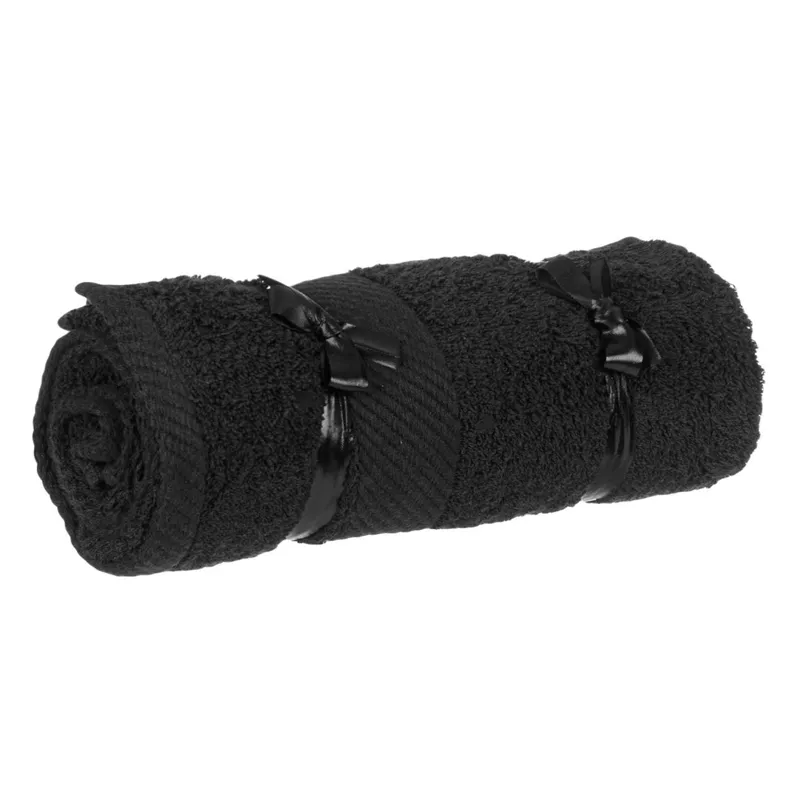Prosop premium din bumbac negru 90x50 cm, 500 GSM