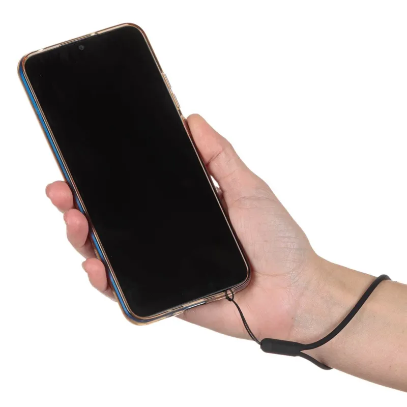 Bratara pentru telefon din silicon 13 cm neagra