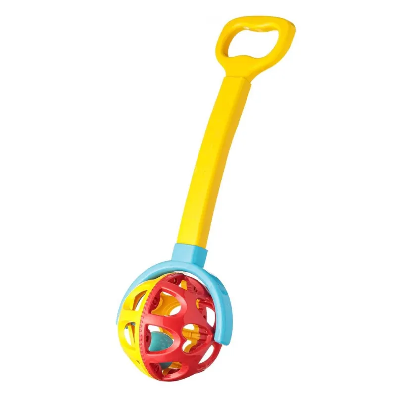 Roată de împins din plastic cu mâner extensibil pentru grădinărit