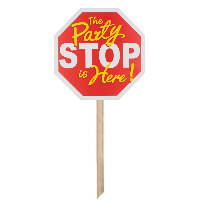 Semn Decorativ Octogonal STOP pentru Petreceri