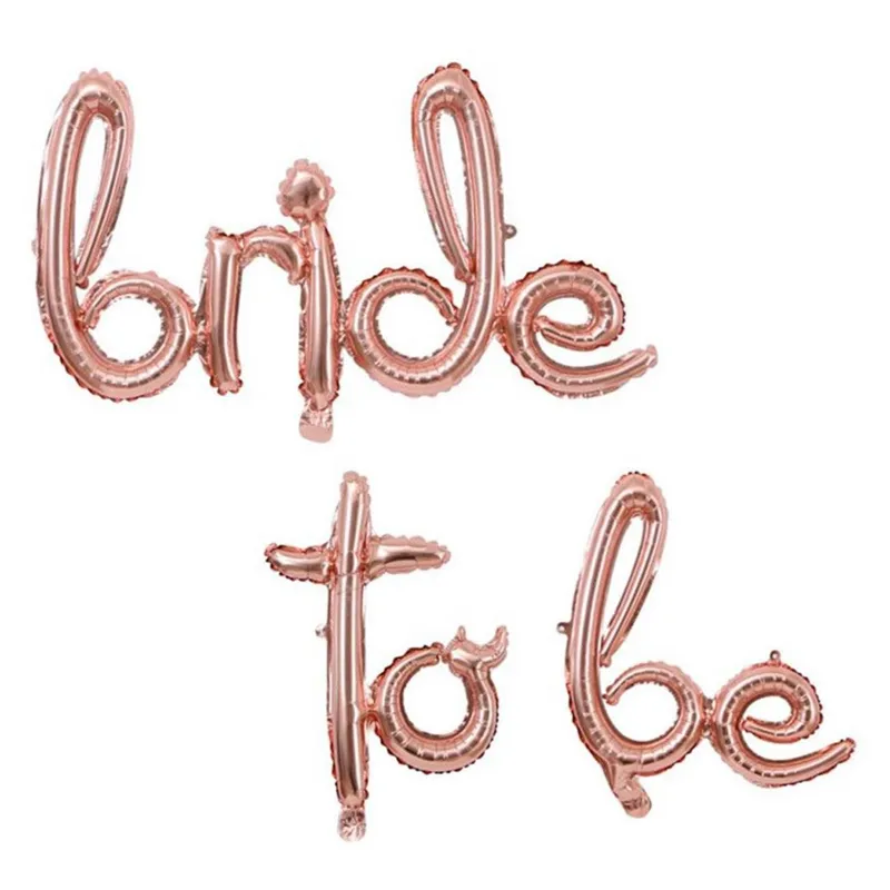 Baloane din folie roz auriu pentru petrecerea burlacitelor, set Bride to Be, 3 bucati