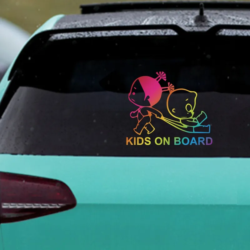 Autocolant auto decorativ Kids On Board pentru mașină