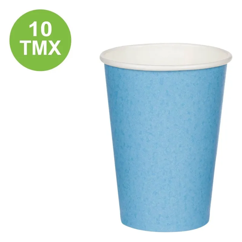 Set de pahare din carton bleu 270 ml 10 bucăți