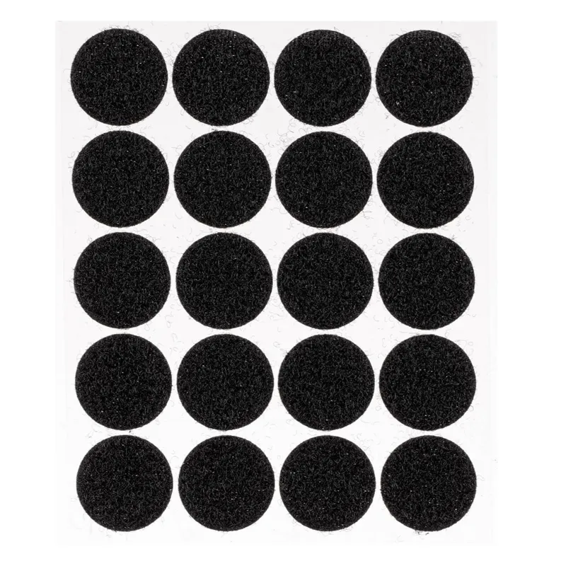 Set 20 autocolante rotunde cu scai, negre, 2 cm