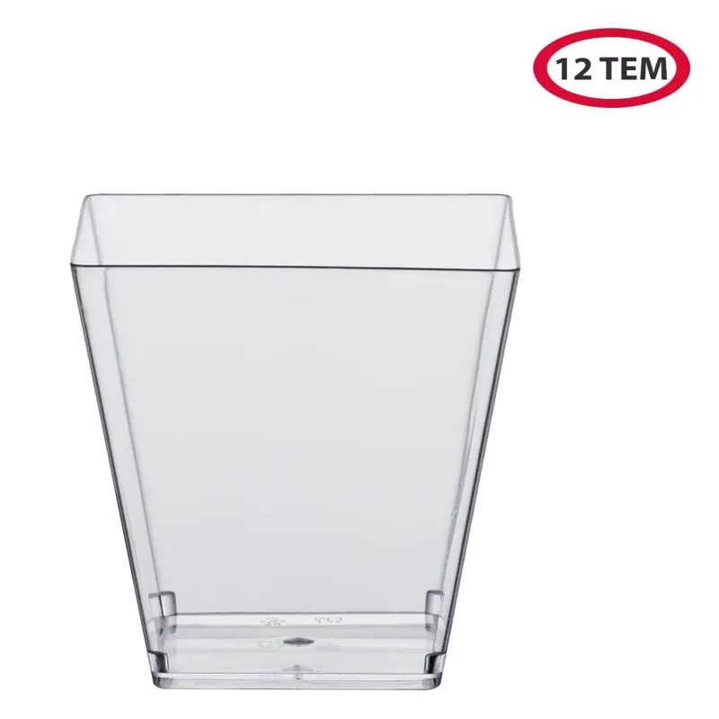 Set de boluri patrate din plastic transparent pentru servire