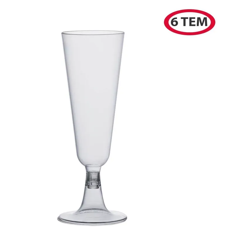 Set Pahare Transparente Reutilizabile din Plastic 150ml, 6 Bucăți