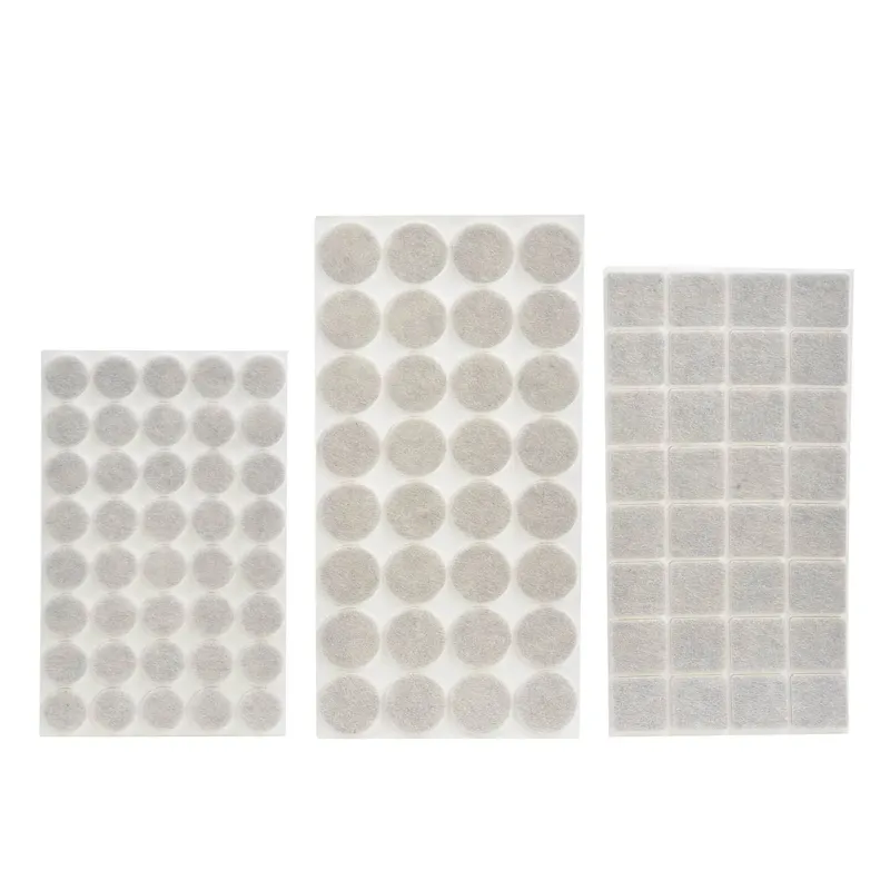 Set Protectii din Pasla pentru Mobila, Off White, 104 buc, Autoadezive